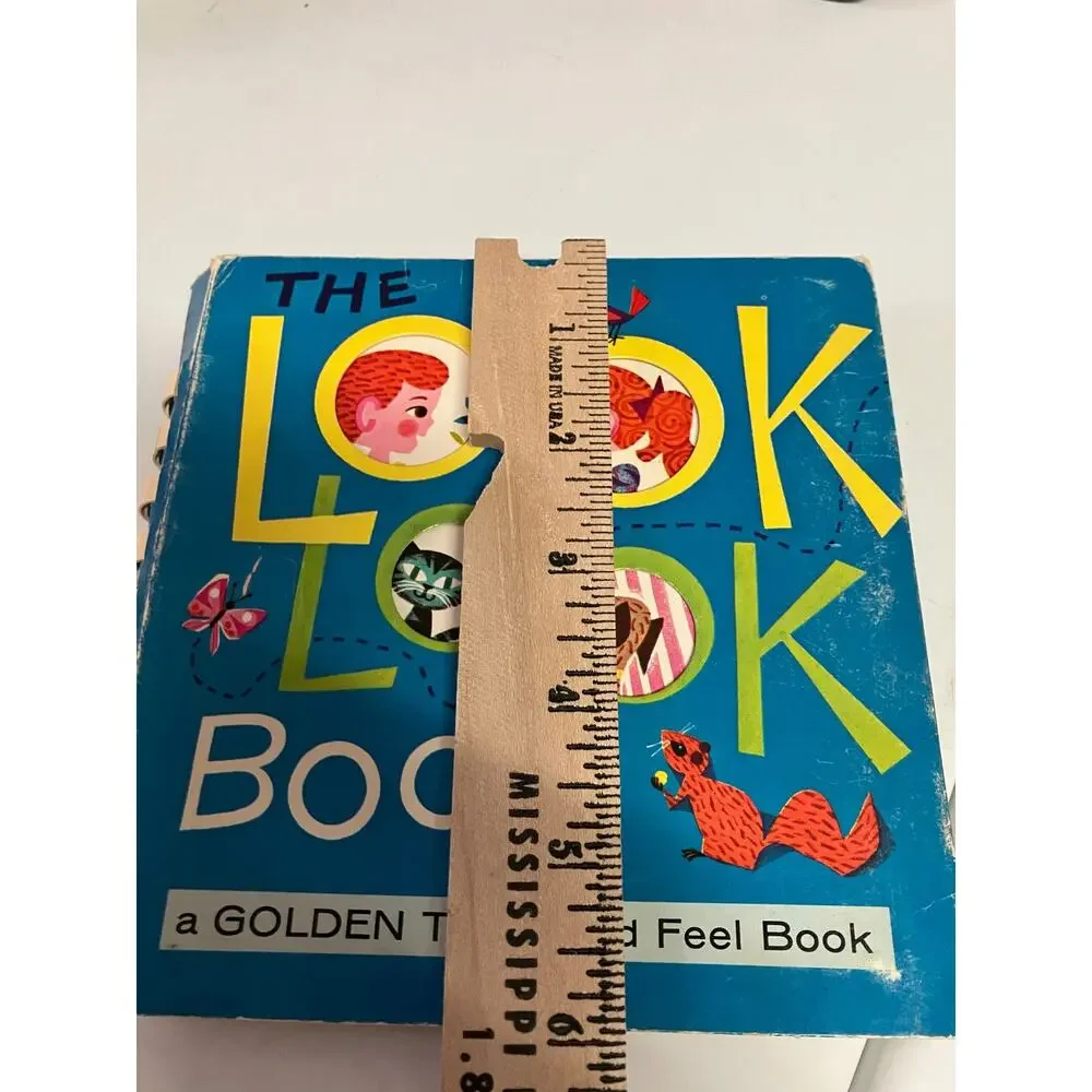The LOOK LOOK BOOK, Vintage, 50s-60s(?) Board Book Children's Interactive Golden